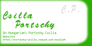 csilla portschy business card